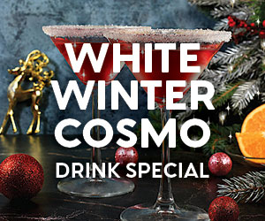 White Winter Cosmo January drink special